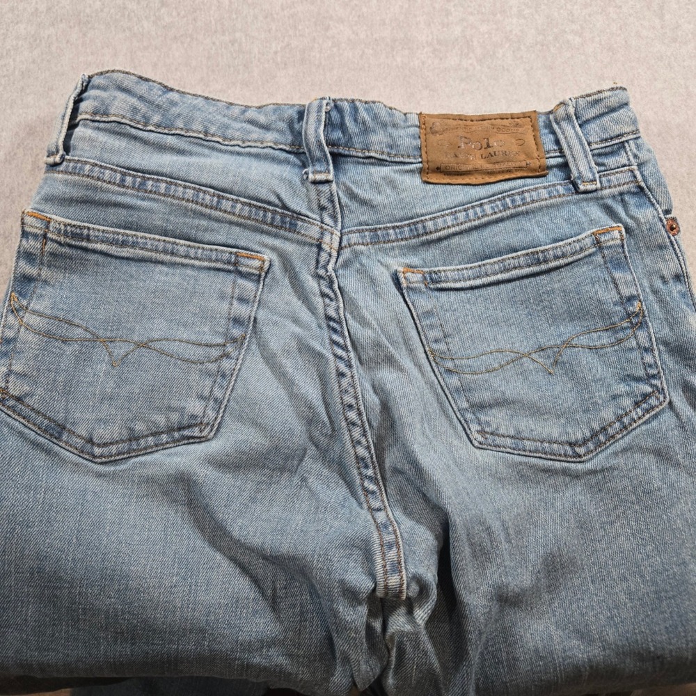 Polo Ralph Lauren Hampton Straight Jeans Light Wash Blue Denim Boys Size 14 - Picture 10 of 10